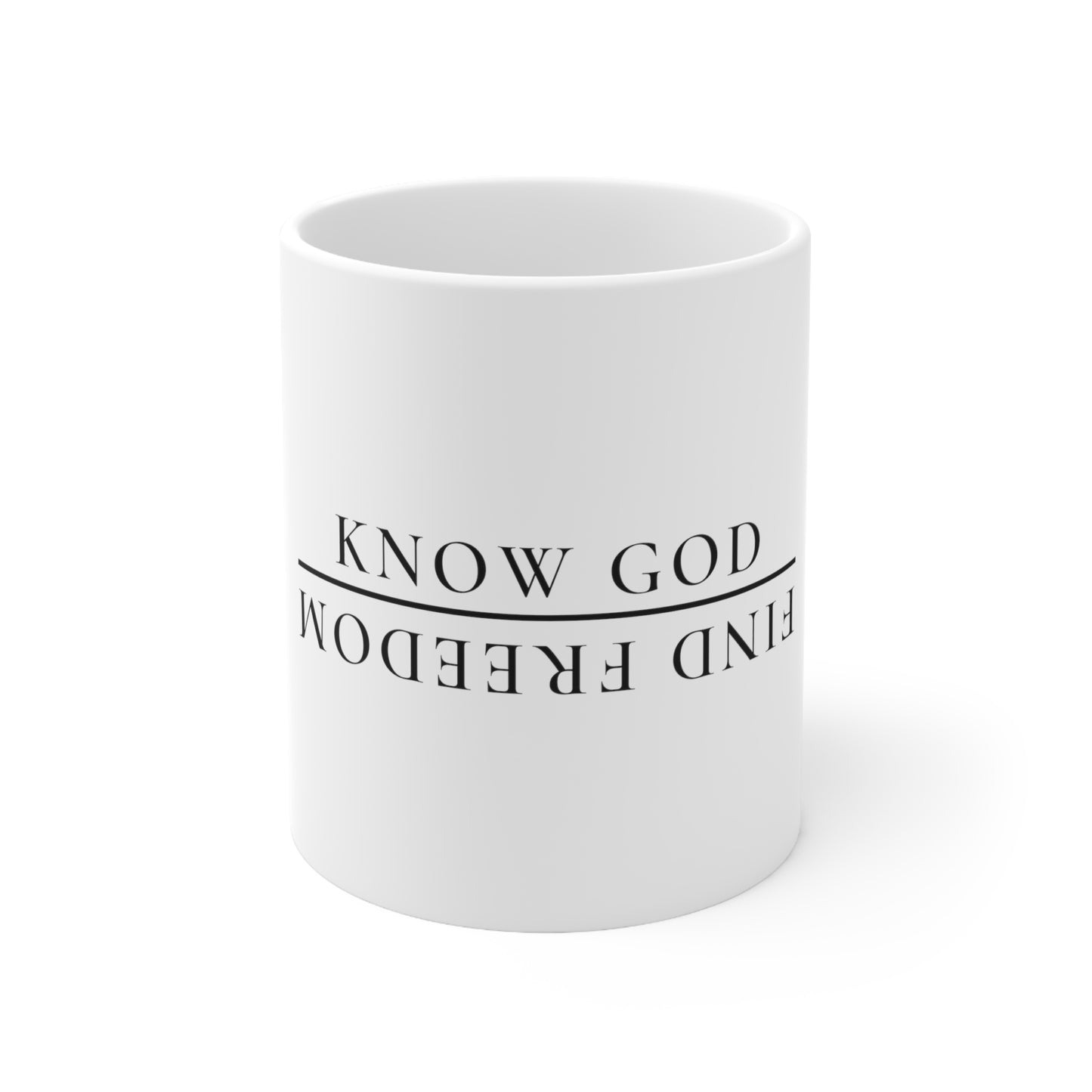 Know God, Find Freedom Mug.