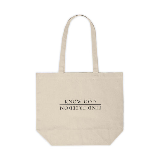 Know God, Find Freedom Tote Bag.